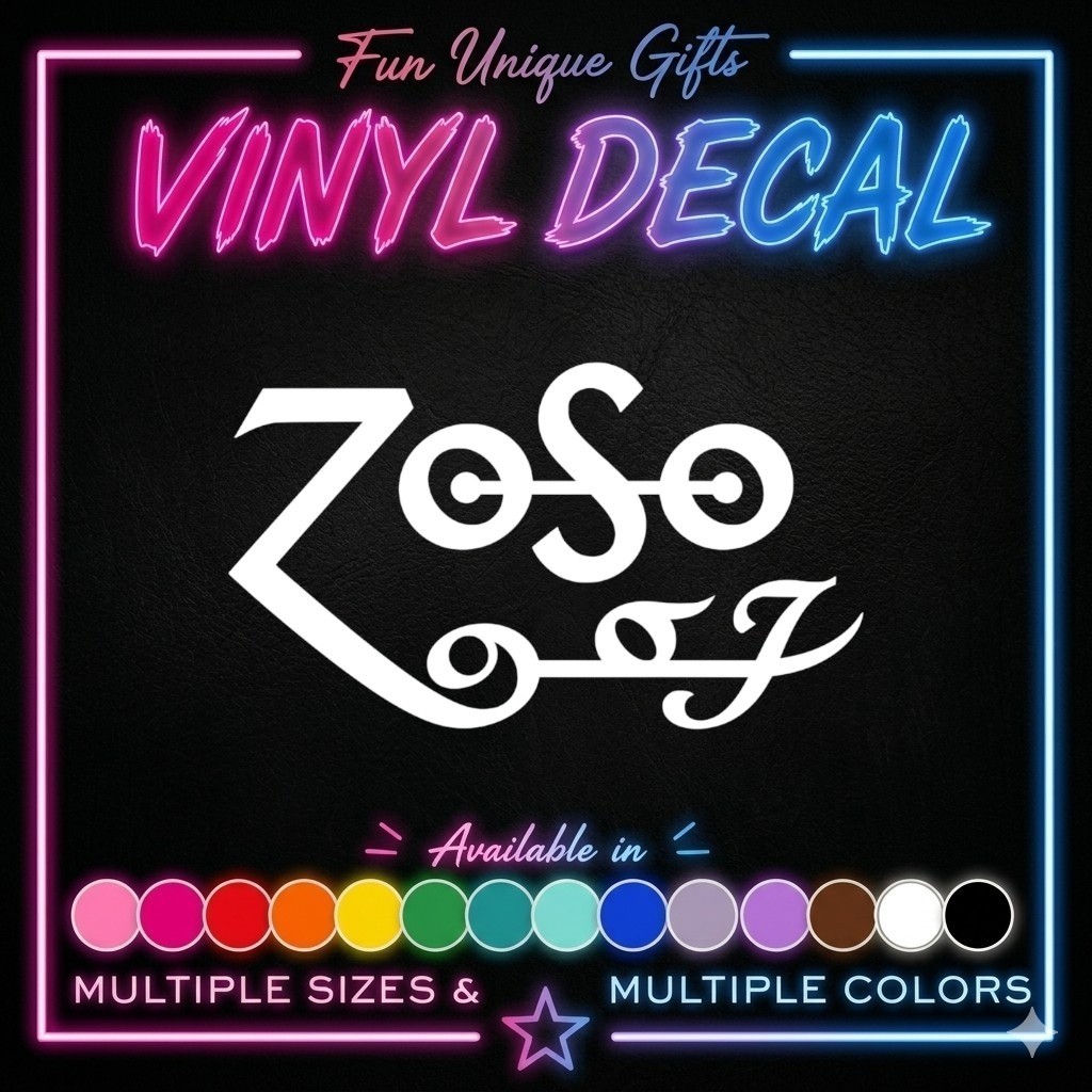 Led-Zeppelin Zoso Vinyl Decal Sticker -Multiple Colors & Sizes- FREE SHIPPING.