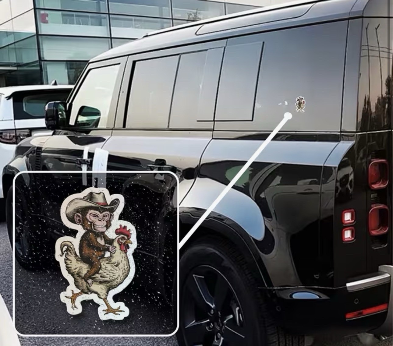 2 PACK – MONKEY COWBOY CHICKEN RODEO 2” VINYL DECAL DIECUT STICKER SET LOT