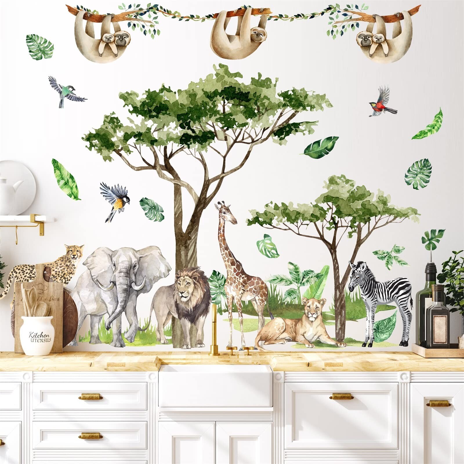 Jungle Animal Wall Decals Safari Animal Wall Stickers Large Wild Animal Wall …
