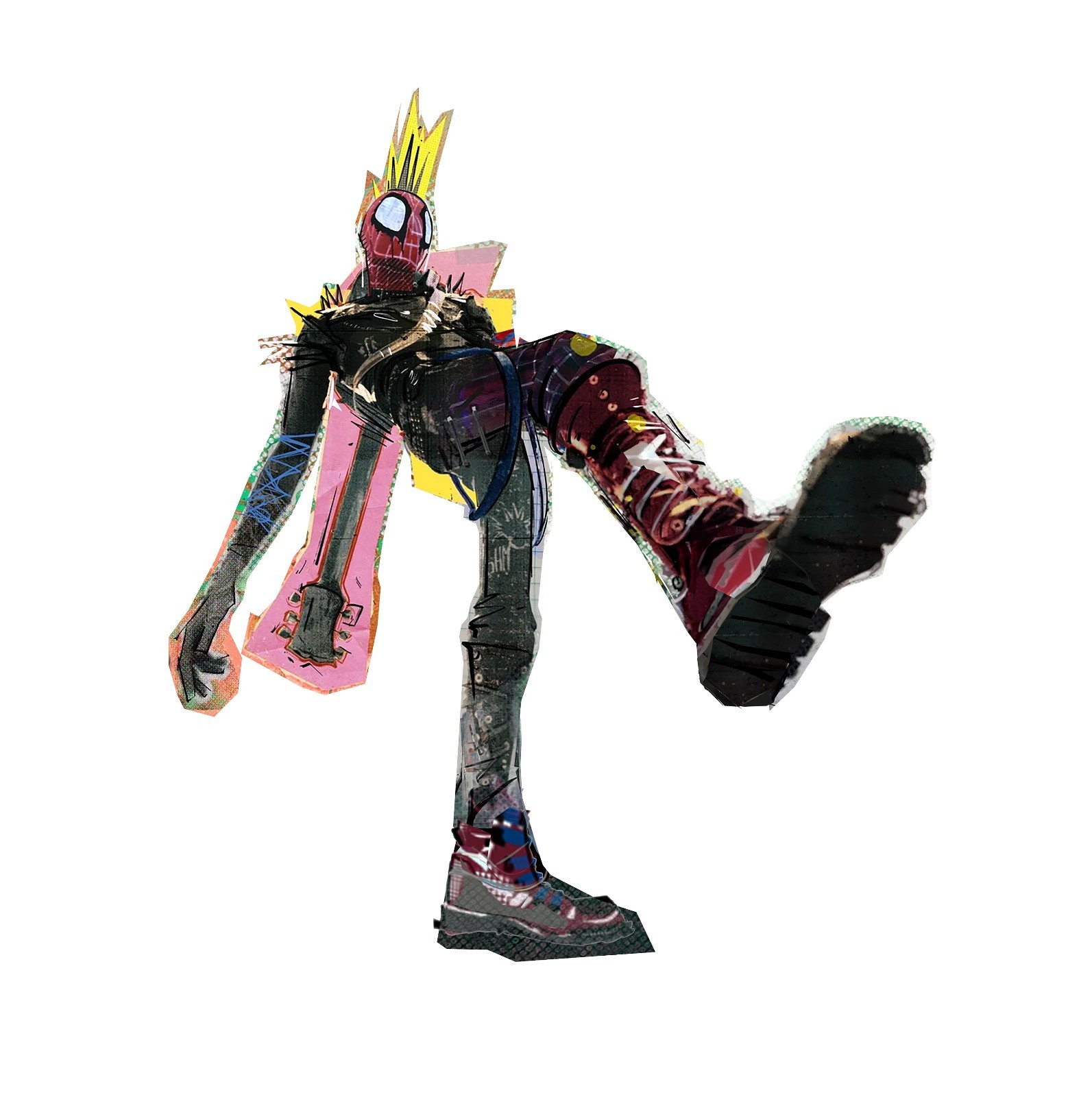 Spider-Punk Save Your Dad — Hobie Fan Art Kiss-Cut Sheet