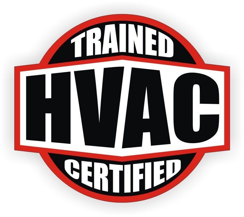 HVAC Trained Certified Hard Hat Sticker Decal