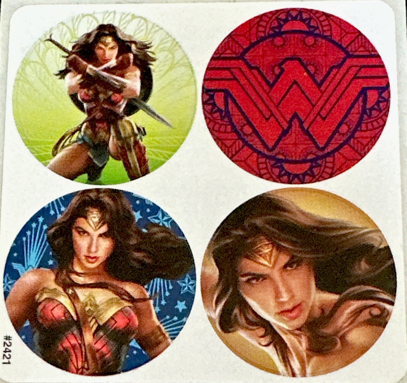 WONDER WOMAN STICKERS✨🌟💙⭐️❤️🌟✨1 1/4”✨each one✨Sexy & Cute✨💋✨Wonderful✨🌟⭐️💫