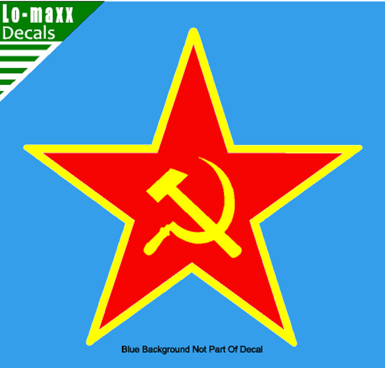 Soviet Union CCCP Hammer & Sickle Star Superior Quality Printed Vinyl Sticker
