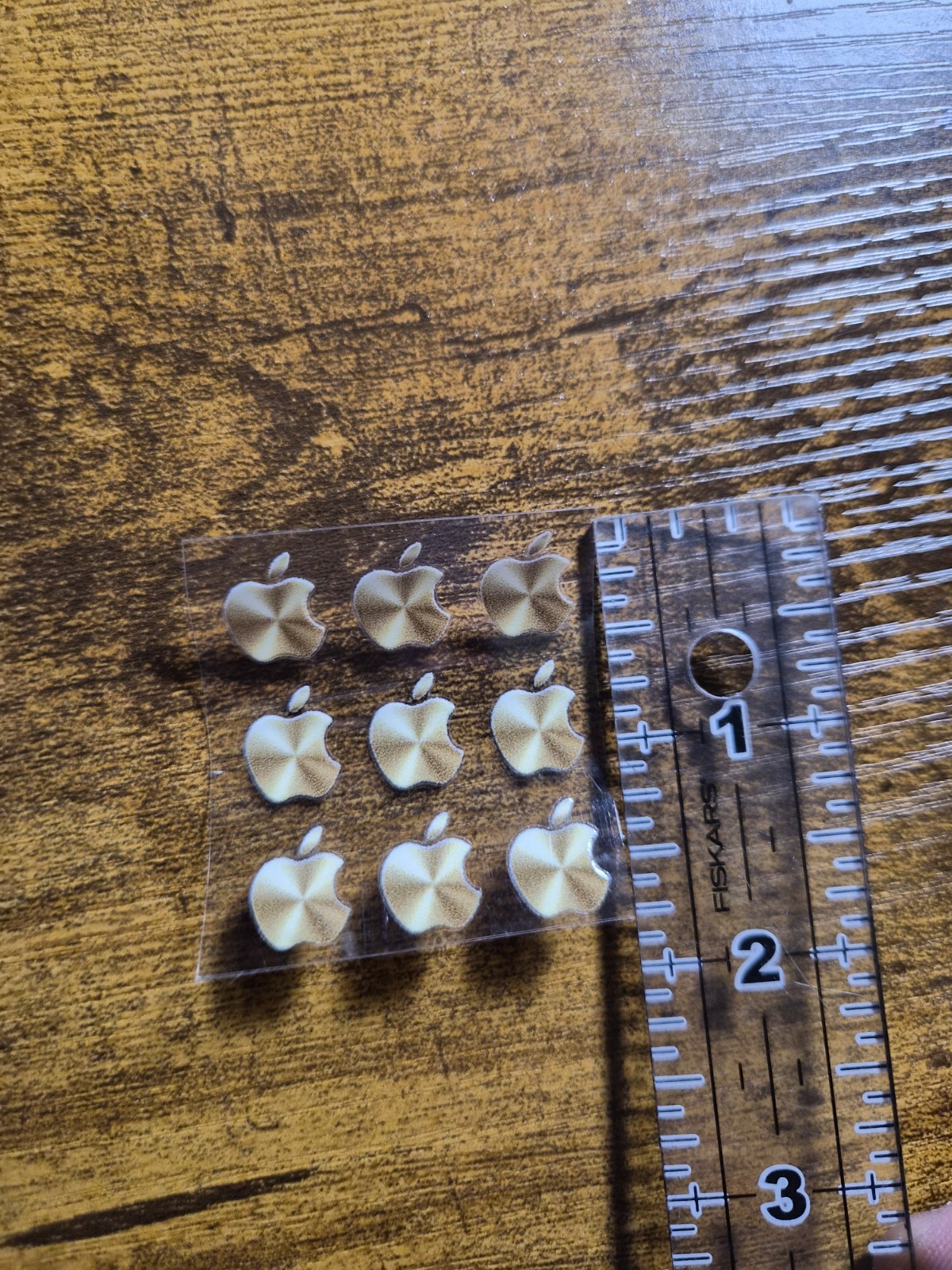 9 pc. A Logo Metallic Gold 5/8 in tall UV DTF Decal Sticker waterproof USA