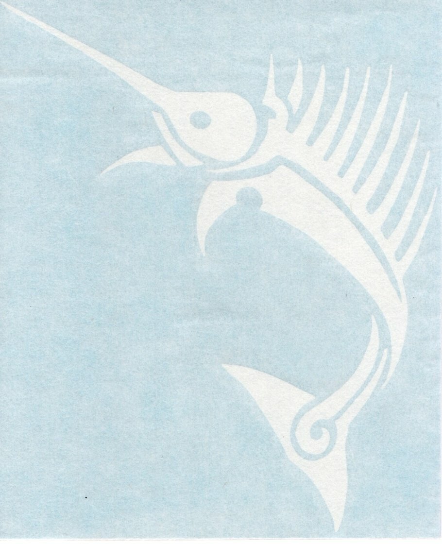 Tribal Sailfish – Big Game Fishing Car Bumper Laptop Vinyl Decal Sticker 01292