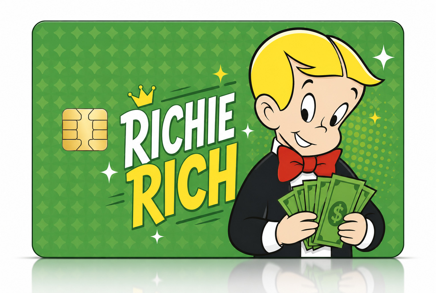Richie Rich Retro Cartoon Credit Card Skin Vintage TV Animation Debit Vinyl