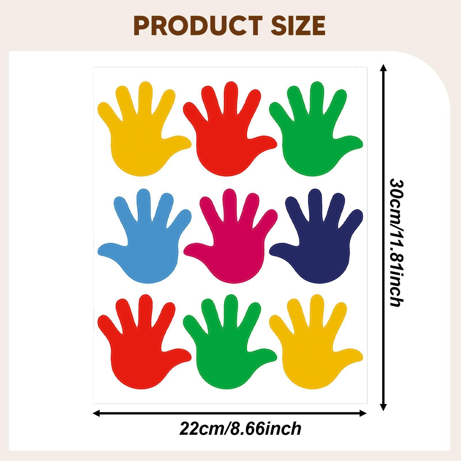 90 Pieces Colorful Handprint DIY Crafts for Envelope Party Supplies
