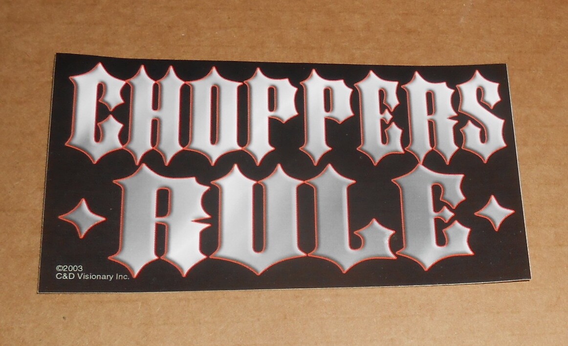 Choppers Rule Sticker 5×2.75 Motorcycles Harley Ride
