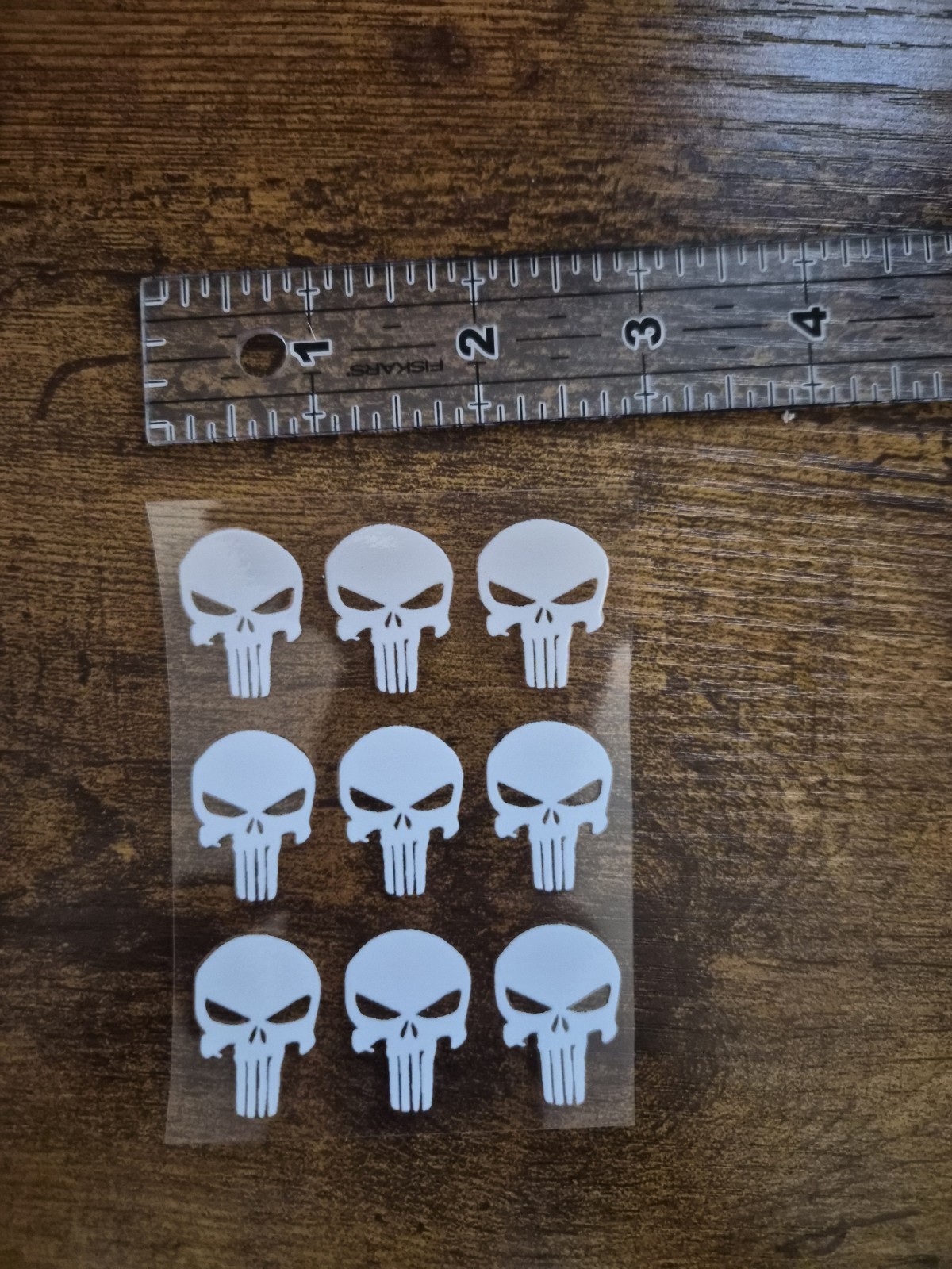 9pc THE PUNISHER SKULL High Quality UVDTF Decal Sticker waterproof USA NOTVINYL