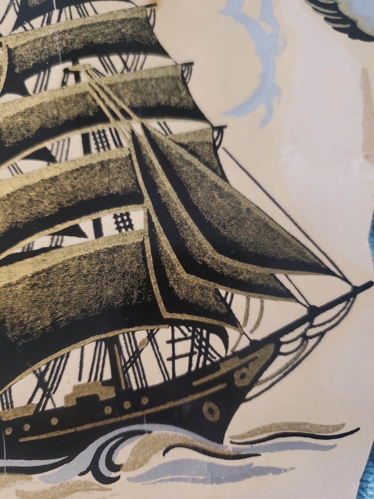 Vintage 1950s Nautical Theme Duro Brand Seagull Masted Ship Pirate