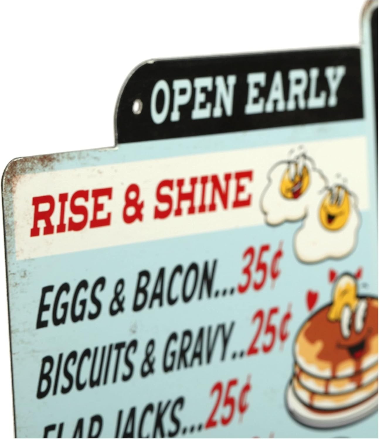 Vintage Distressed Menu Sign for Kitchen – Large Size