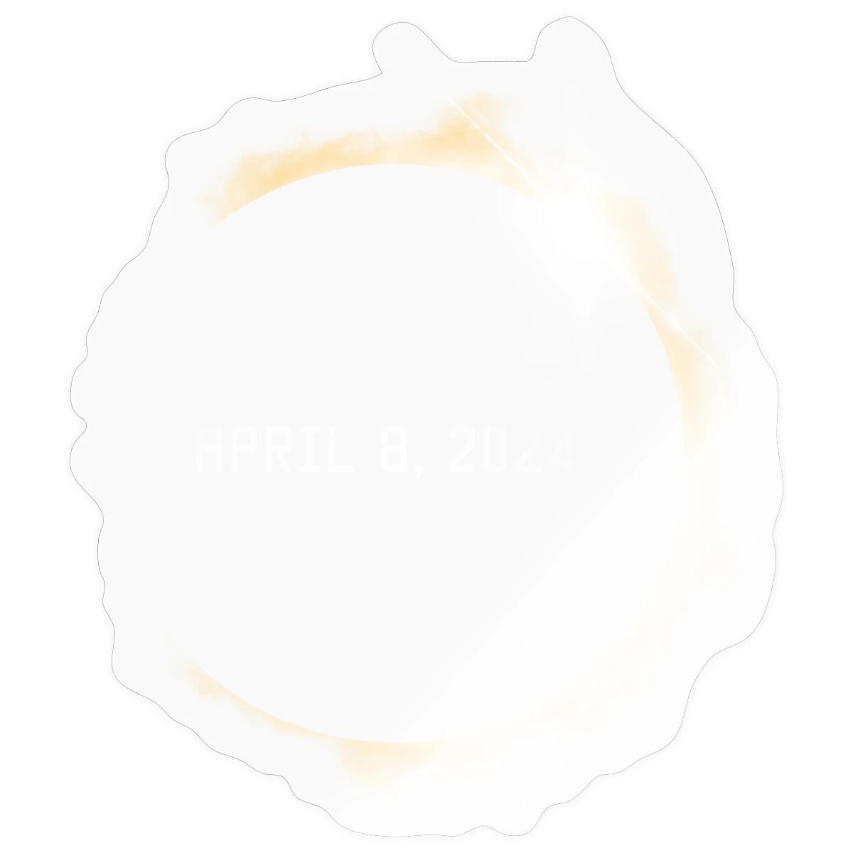 Total Solar Eclipse 2024 Sticker, max. 4 x 4", 4 x 4", transparent glossy