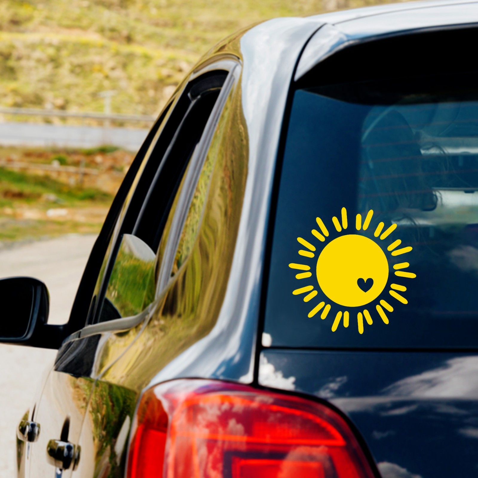 Sunshine Heart Sun Vinyl Decal Sticker Car Truck Window Laptop Water Bottle Mug