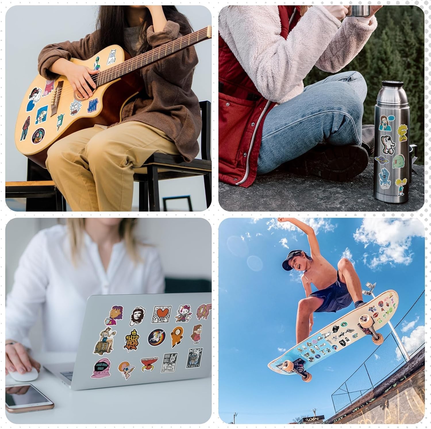 400PCS Cool Vinyl Stickers Pack Waterproof Decals Laptop Bottle Skateboard SetXL