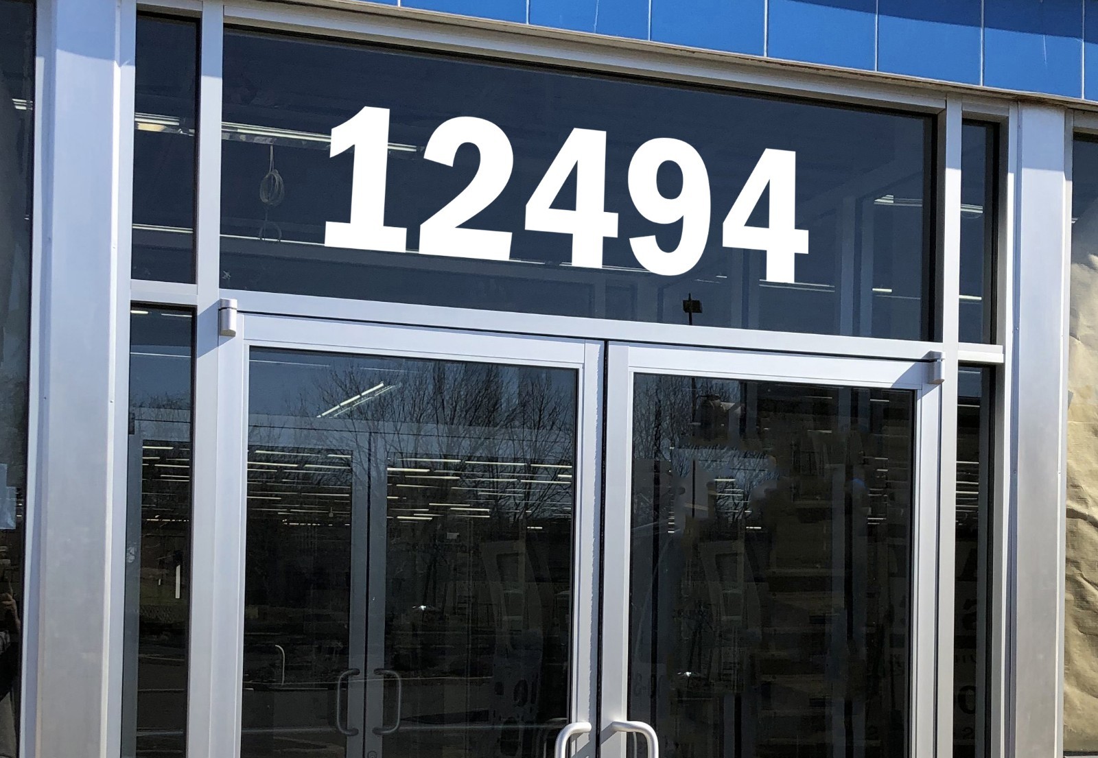 Large Storefront Address Numbers Vinyl Decal Window Franklin Gothic Demi Font