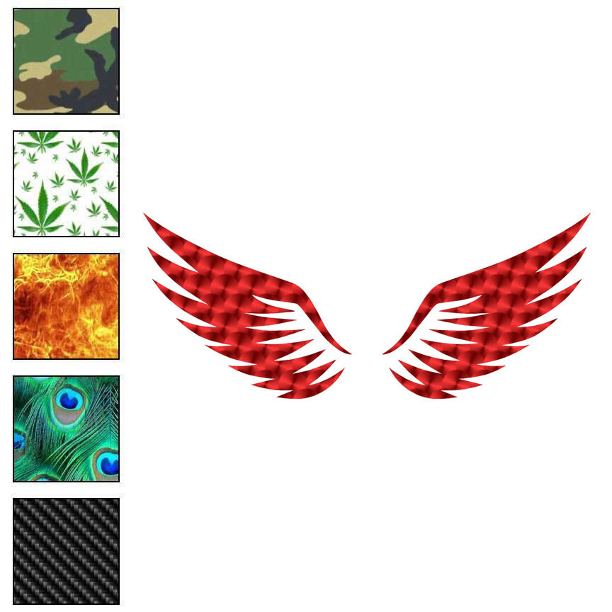 Wings, Vinyl Decal Sticker, 40 Patterns & 3 Sizes, #6661