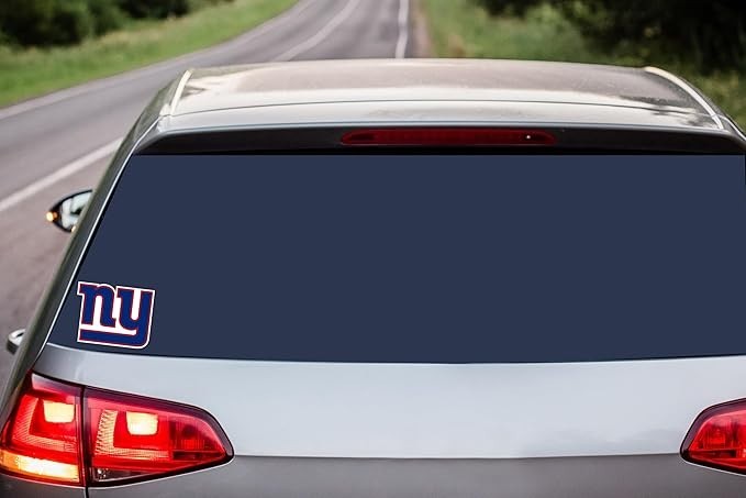 New York Giants 'NY' LARGE 8 x 6" Vinyl Waterproof Sticker, Die-Cut Auto Decal