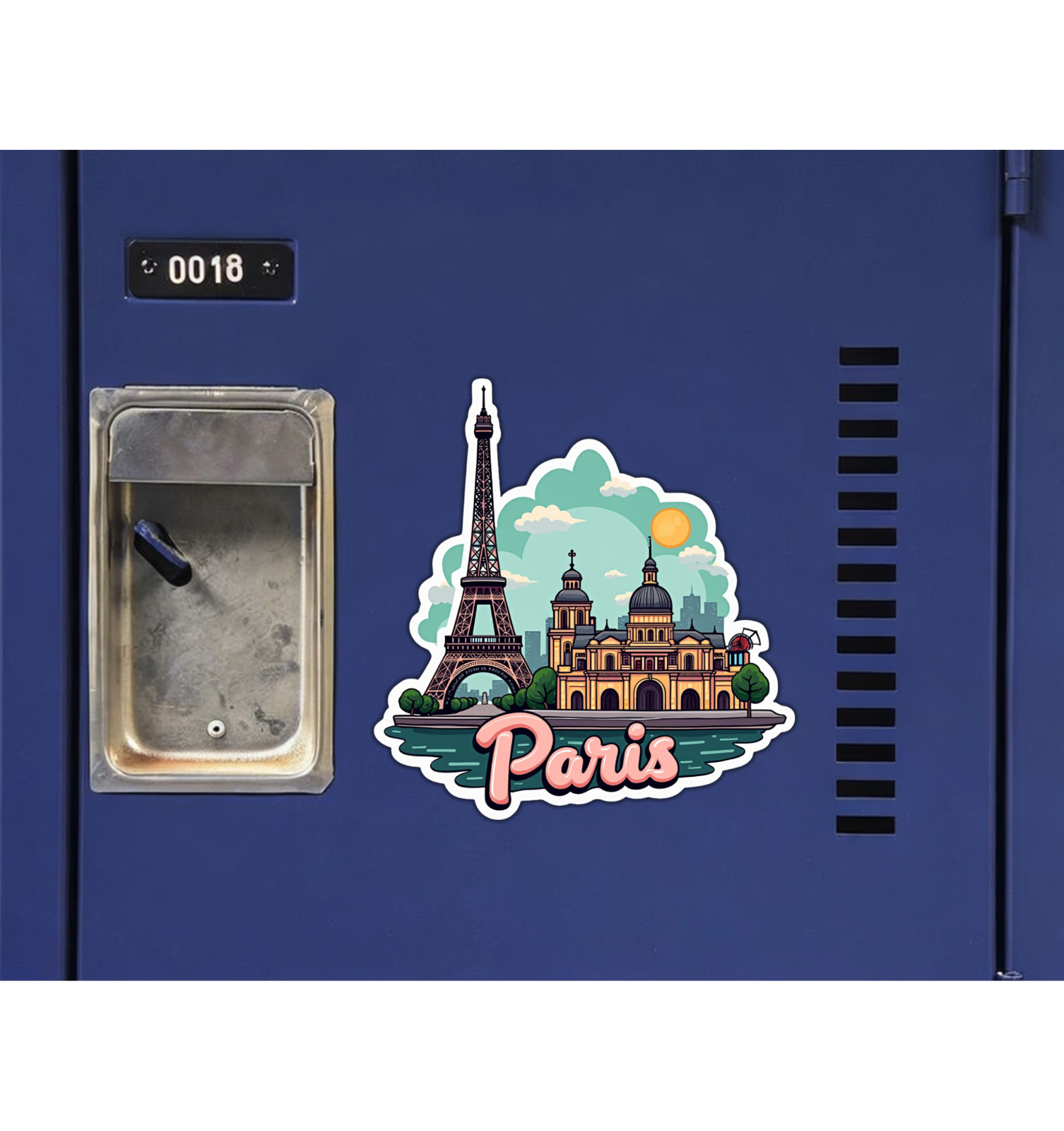 Paris France Fridge Magnet or Laptop Sticker