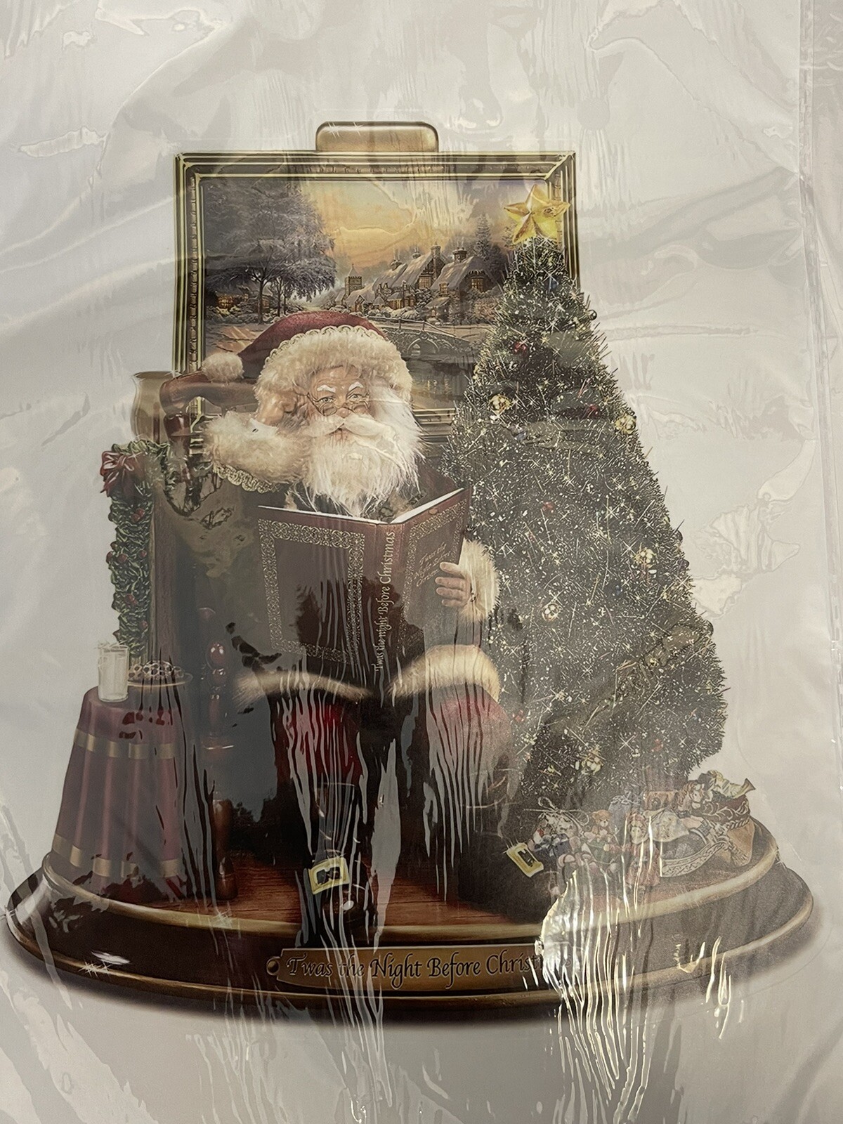 Santa Christmas Sticker, 4 Glass Window Decor And 5pk Pop Fidget Dimples