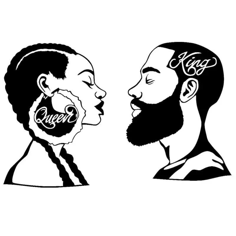 Beautiful African Men and Women Wall Decal Queen King Black Man Woman Couple