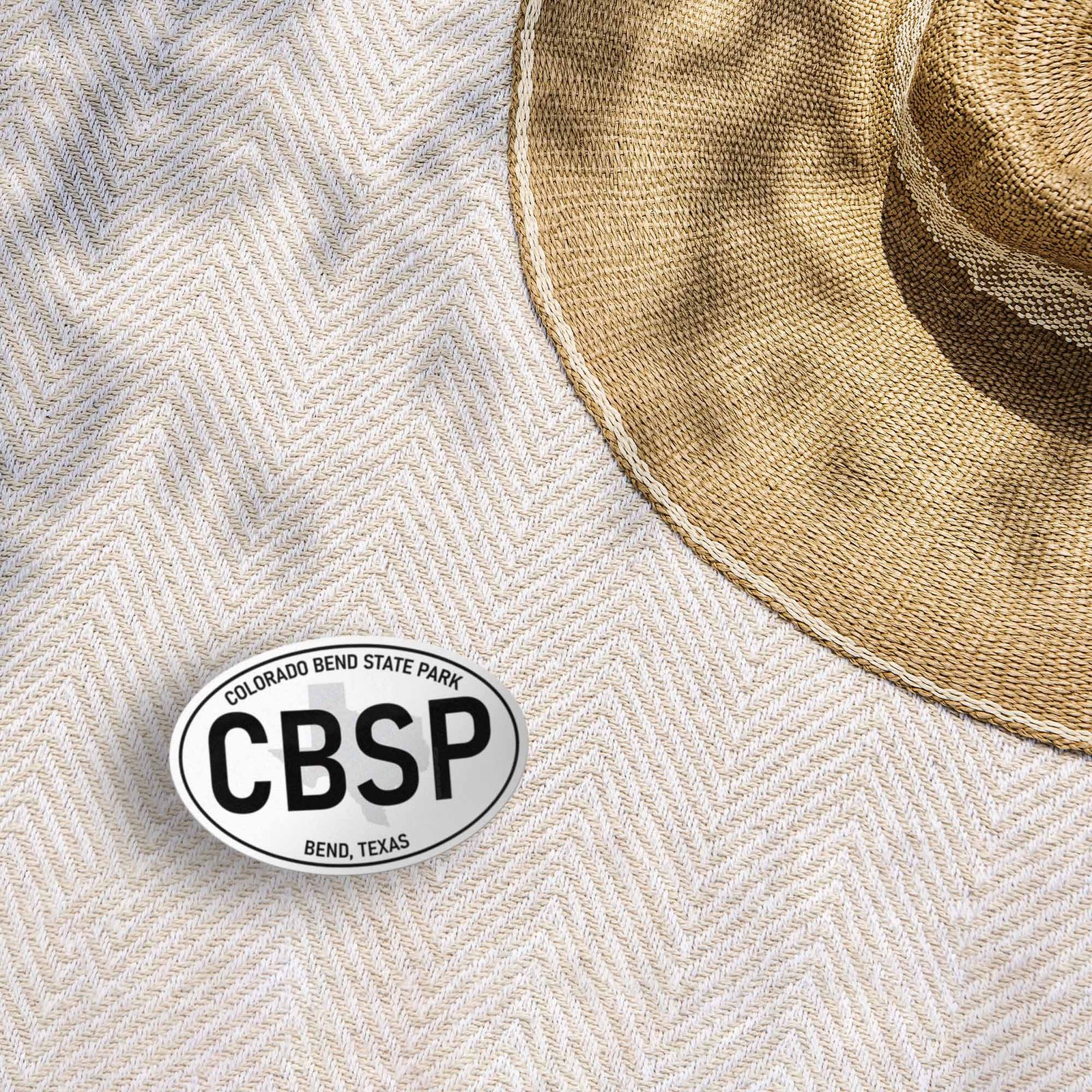 Colorado Bend State Park Texas White Oval Sticker