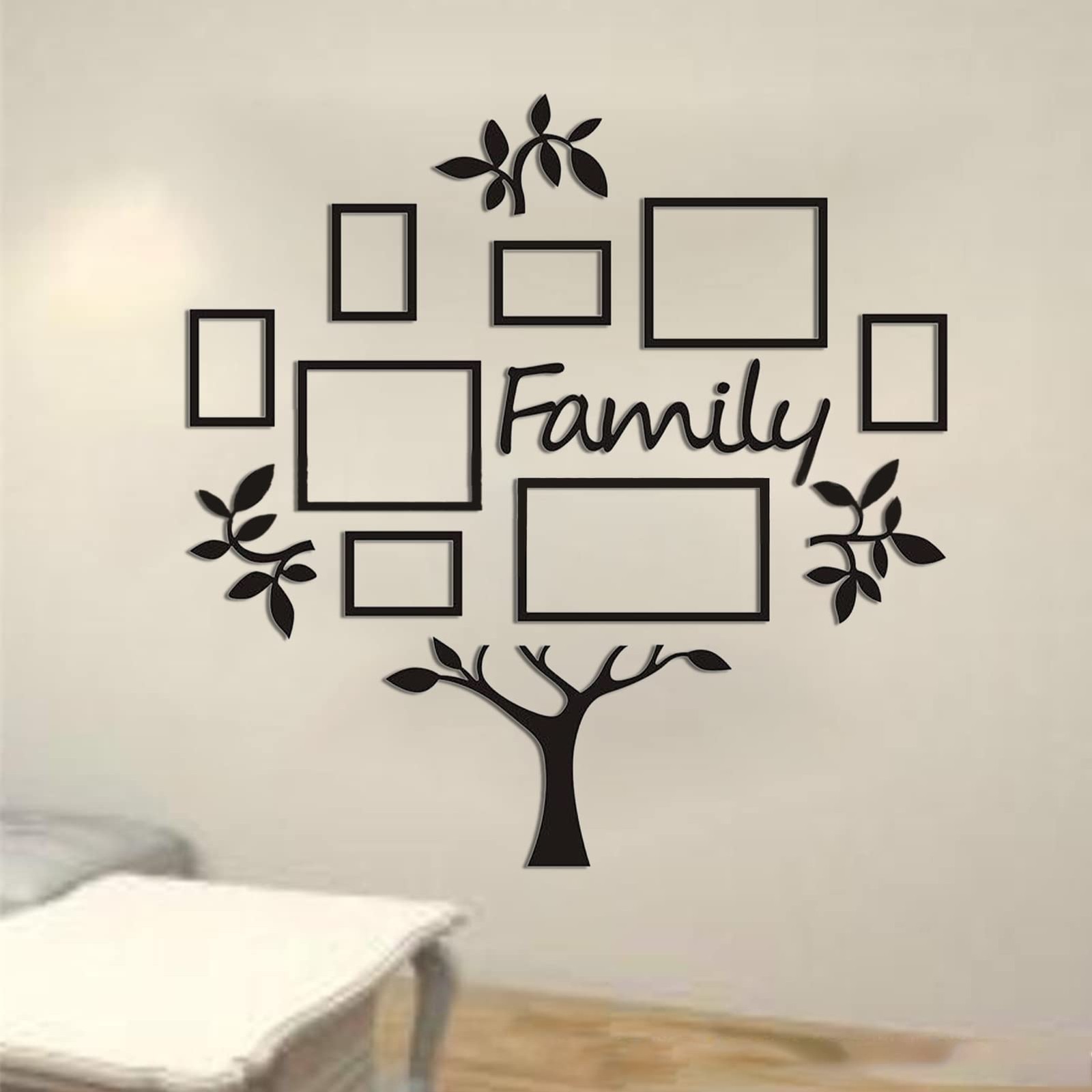 Photo Frame Wall Sticker, Family Tree Wall Decor Picture Frames Walls Sticker…