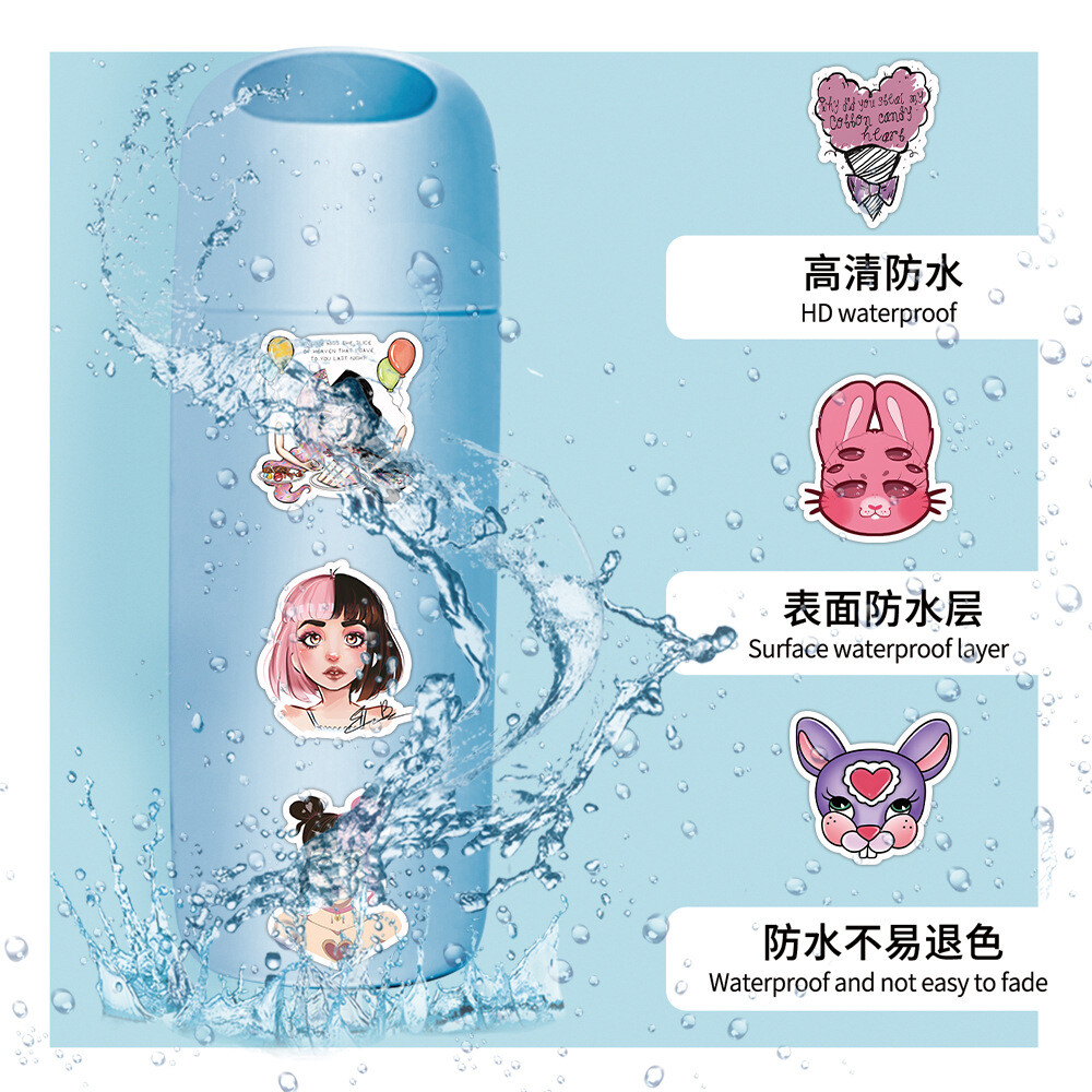 100Pcs Melanie Martinez Music Sticker for Teens Girls Water Bottles Waterproof