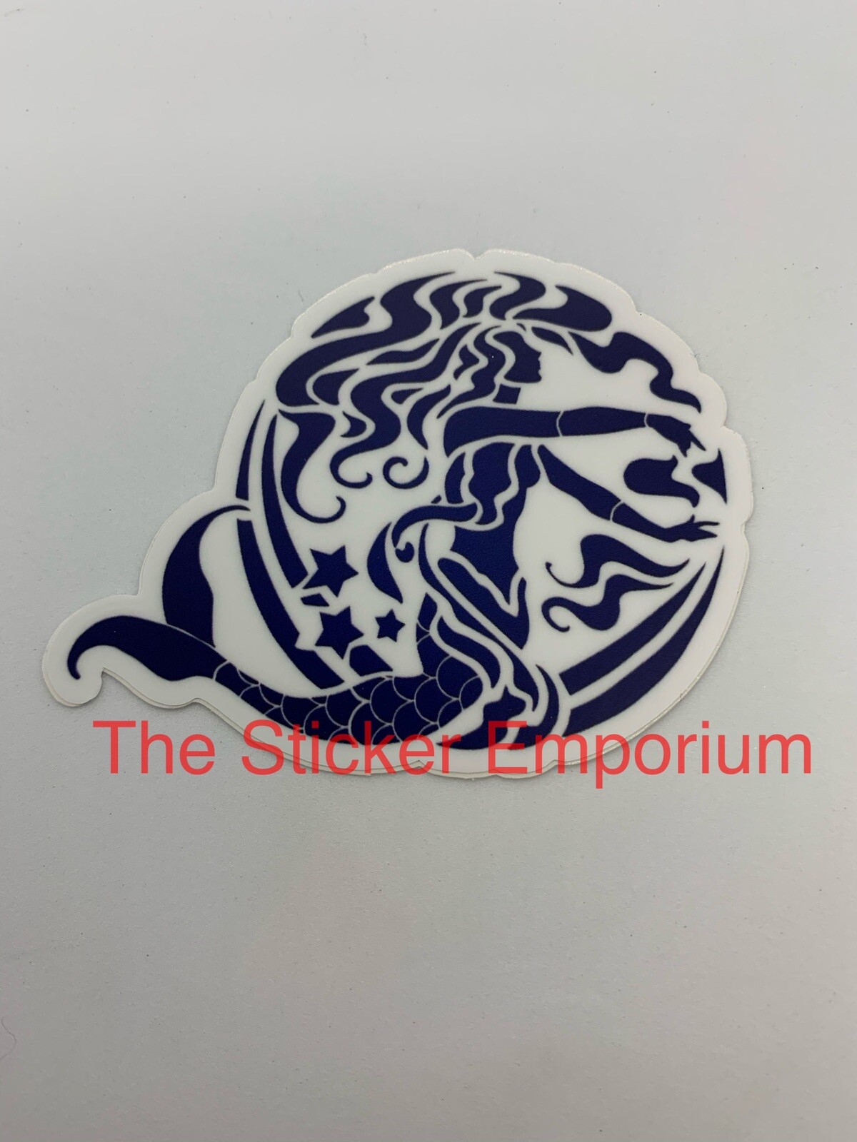 Mermaid Blue Aesthetic Sticker Ocean Beach Nautical Sailing Decal