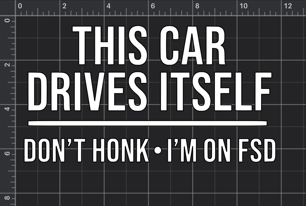 custom vinyl stickers decals – FSD’ing sticker, autonomous driving