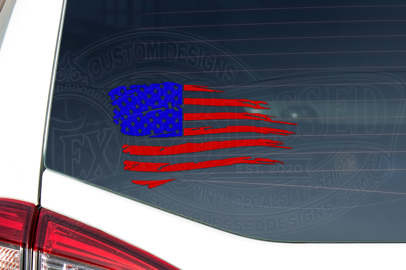 American Flag Red White and Blue Vinyl Decal