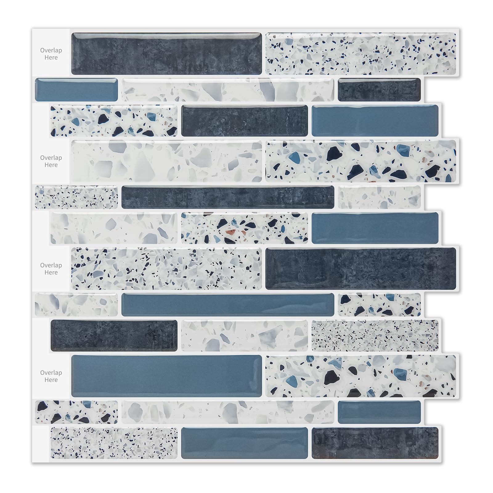 10-Sheet Peel and Stick Tiles, Marble Look Kitchen Backsplash Tiles, 12"x12" …