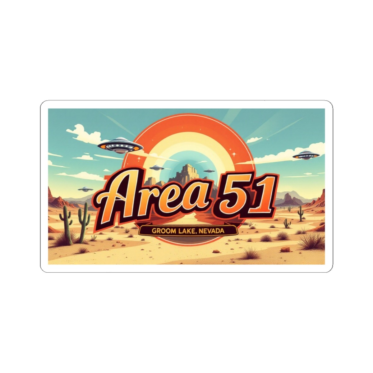 Area 51, Nevada – Kiss-Cut Stickers