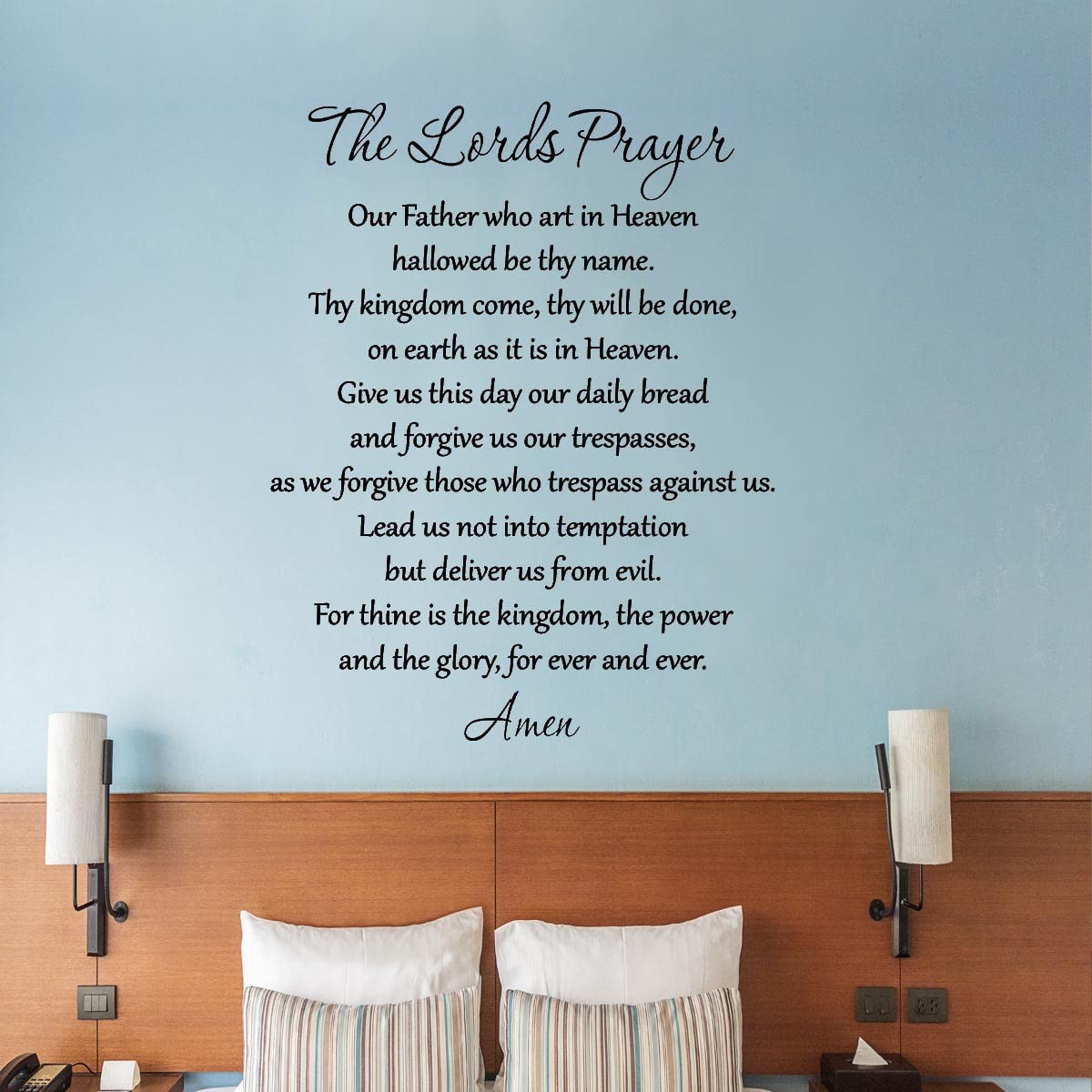 The Lord's Prayer Bible Wall Decal Our Father Vinyl Wall Art Scripture Quote Fai