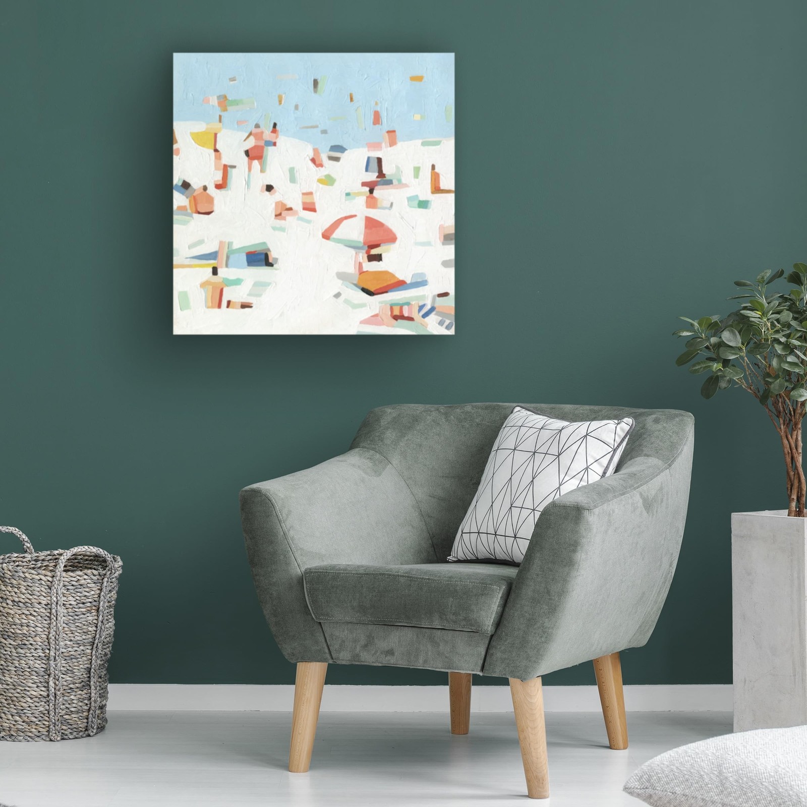 Wrapped Canvas Wall Art – Emma Scarvey 'Summer Confetti III' Wall Art for Liv…