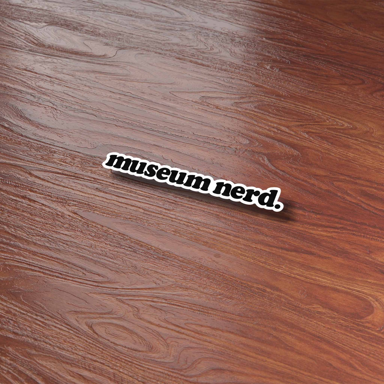 Museum Nerd Sticker – Cute Nerdy Decal for Laptop & Hydroflask Water Bottle