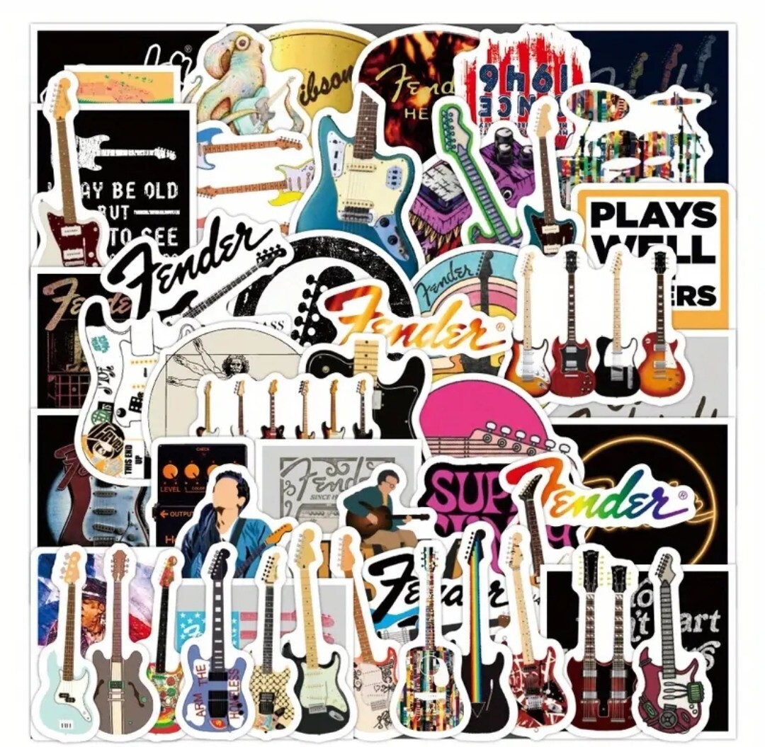 10 PCS Famous Guitar Brand Acoustic Electric Music Stickers BRAND NEW