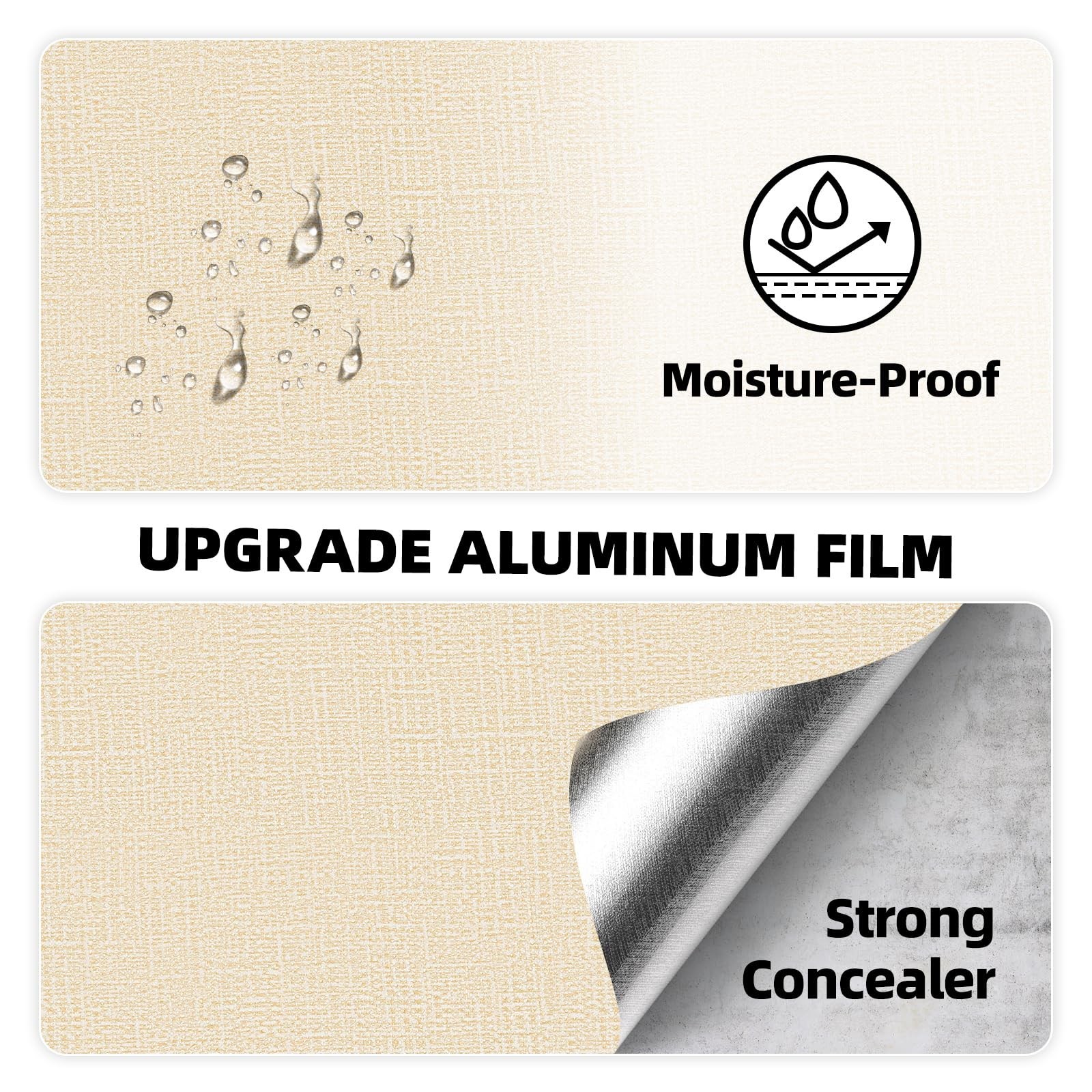 WADILE Wallpaper Peel and Stick for Cabinets and Removable Wall Paper, Textur…