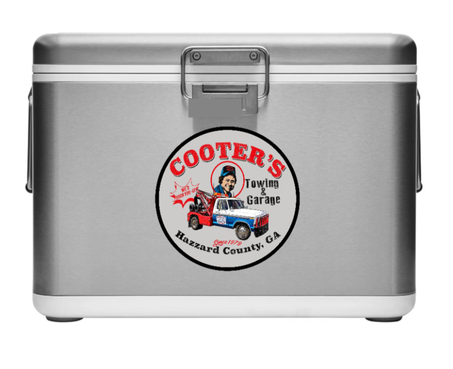 Dukes of Hazzard (Cooter's Garage) 4" Vinyl Decal Sticker Vehicle Cooler Laptop