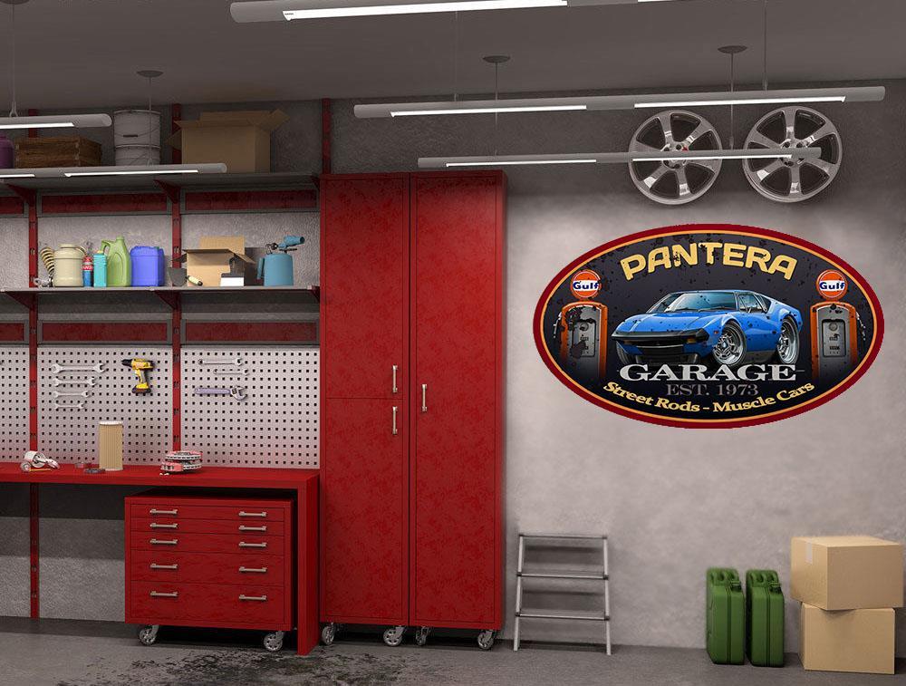 1973-76 DeTomaso Pantera Exotic Car Garage Sign Wall Art Graphic Sticker