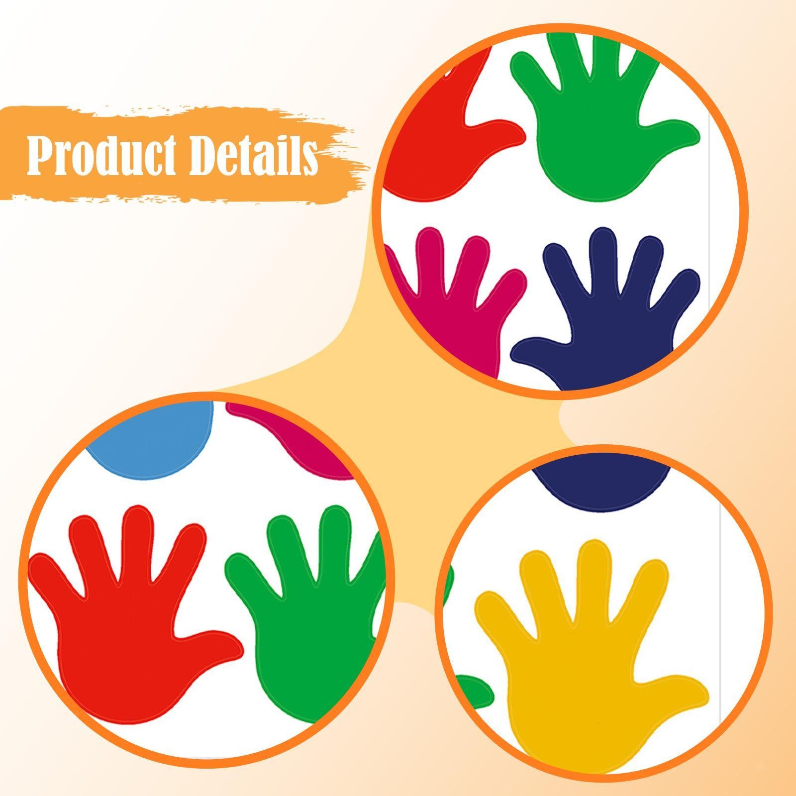 90 Pieces Colorful Handprint DIY Crafts for Envelope Party Supplies