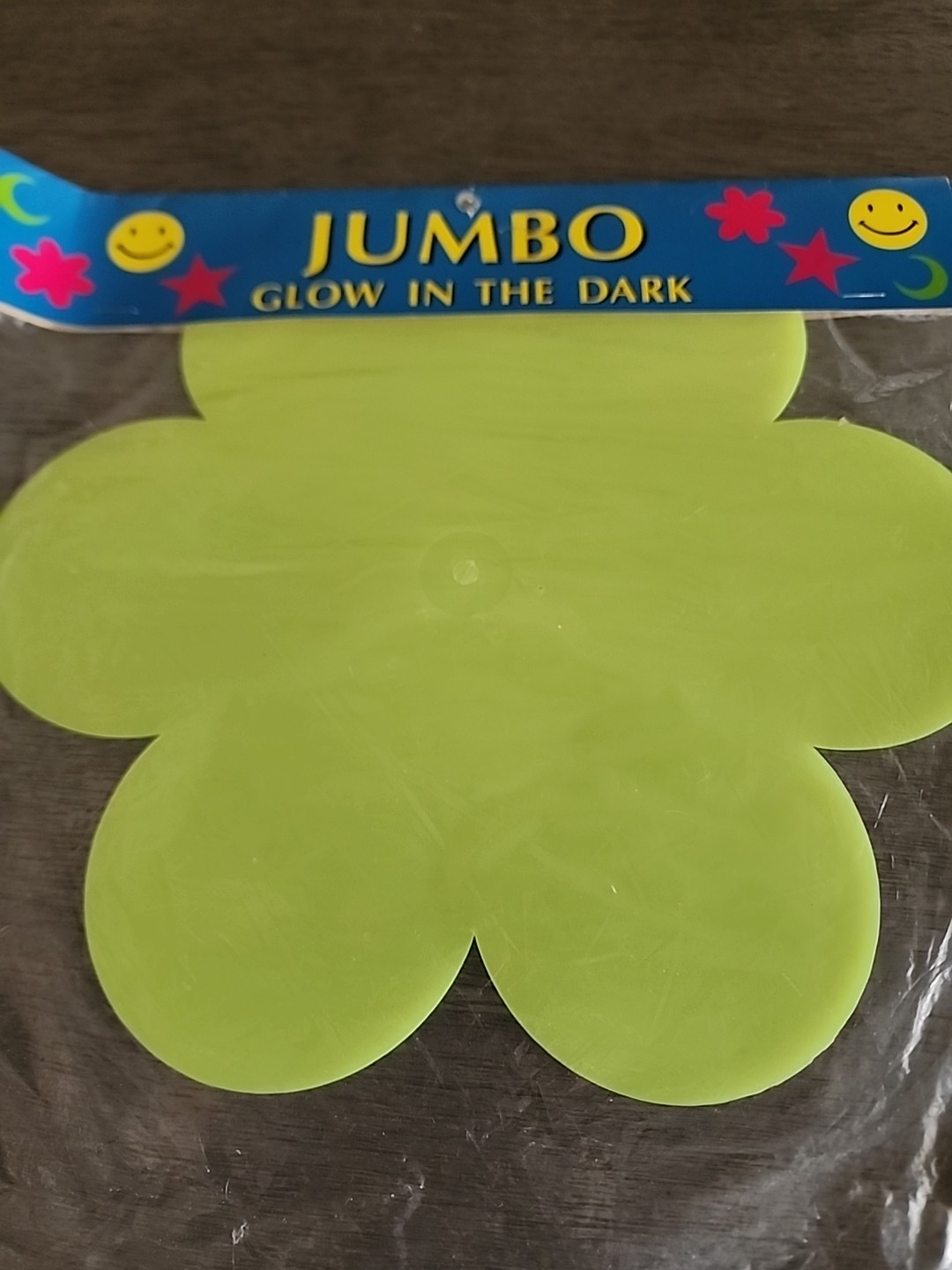 3 Vintage 1990s Jumbo Glow In The Dark Wall Decor Smiley Face Flowers Retro Dorm