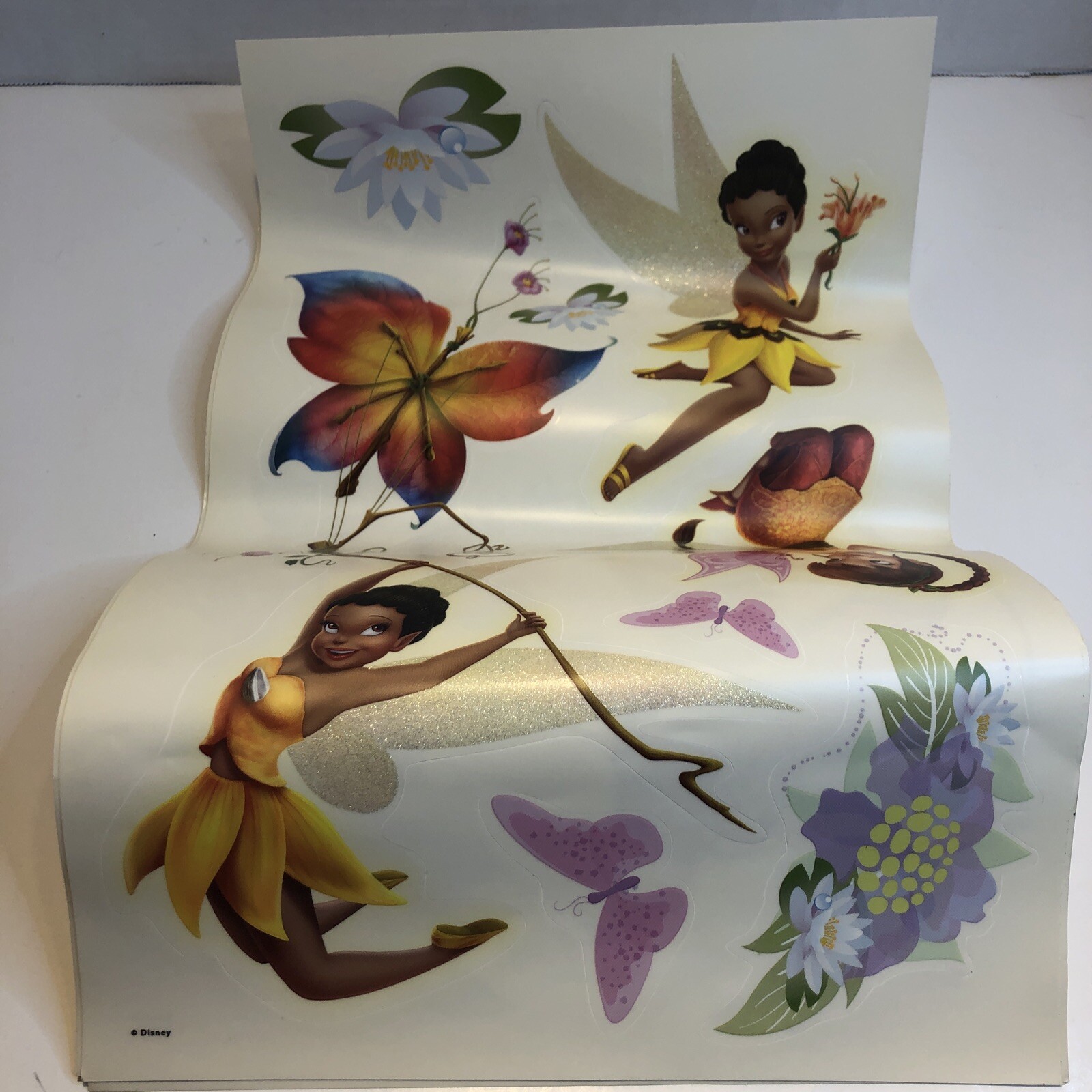 Disney Fairies Peel & Stick Glitter Wall Decals Removable Twinklebell