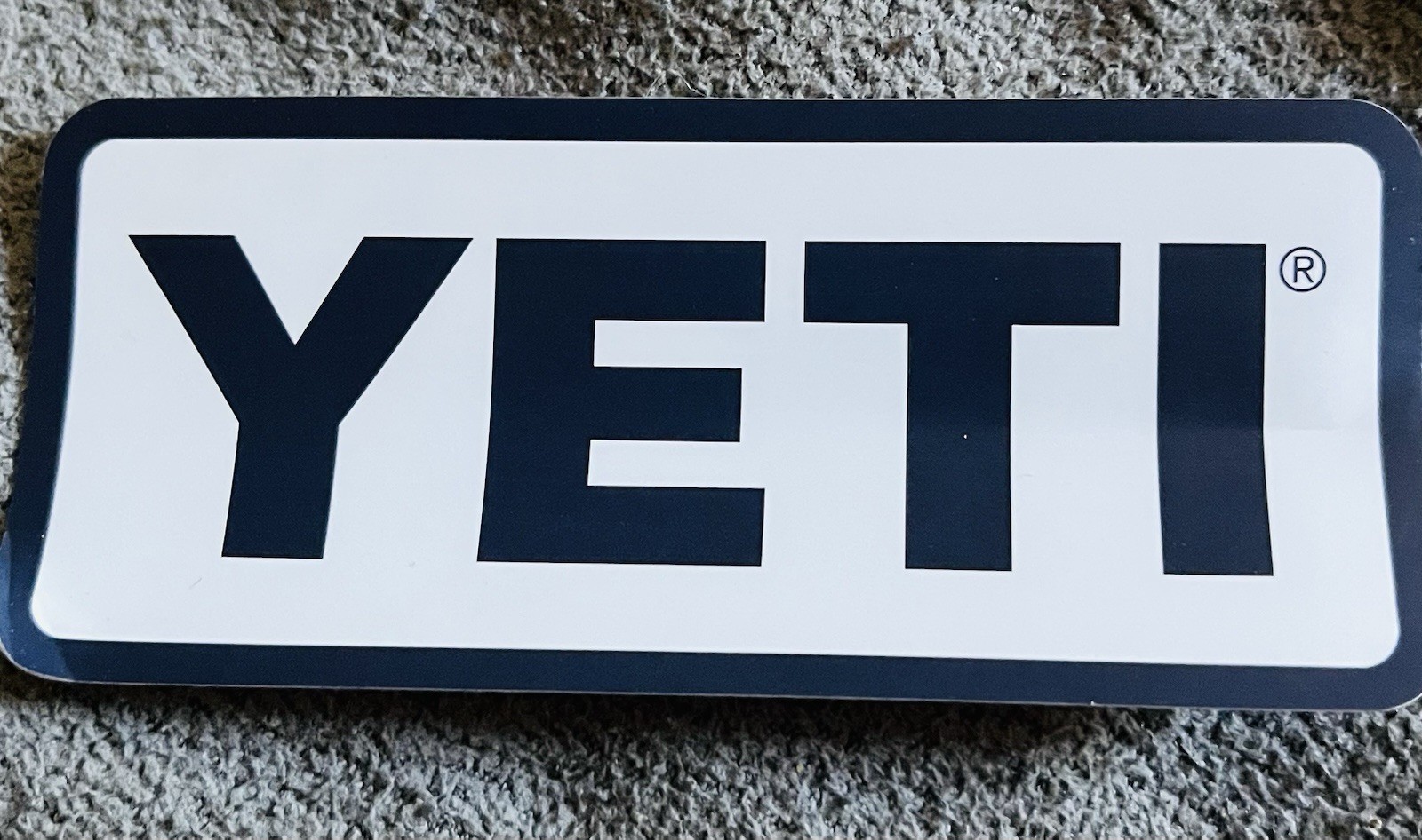 NEW! YETI Authentic Stickers Swag Decal Blue & White 4” X 1 3/4”
