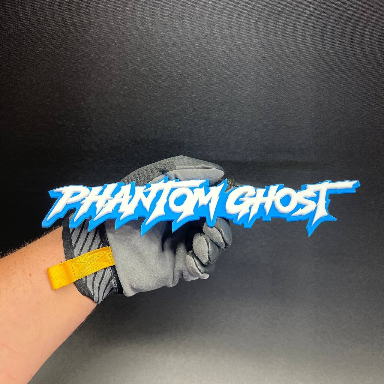 1x Phantom Ghost Custom Text 3D Acrylic Car Emblem Badge Multicolor Laser Cut