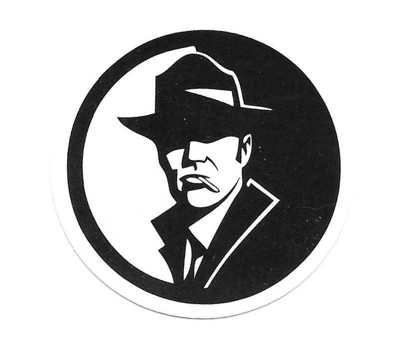 Man In Fedora Vinyl Sticker Die Cut Film Noir Vintage Mystery Detective Journal