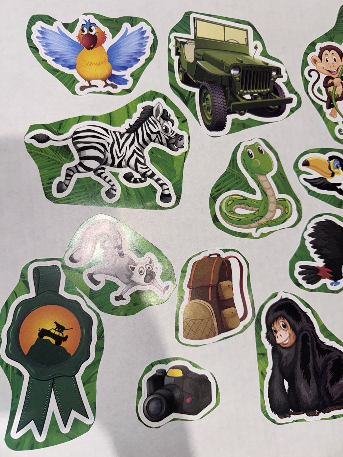 Safari Animals Themed Vinyl Stickers Set Of 19 – Great For Personalizing Walls