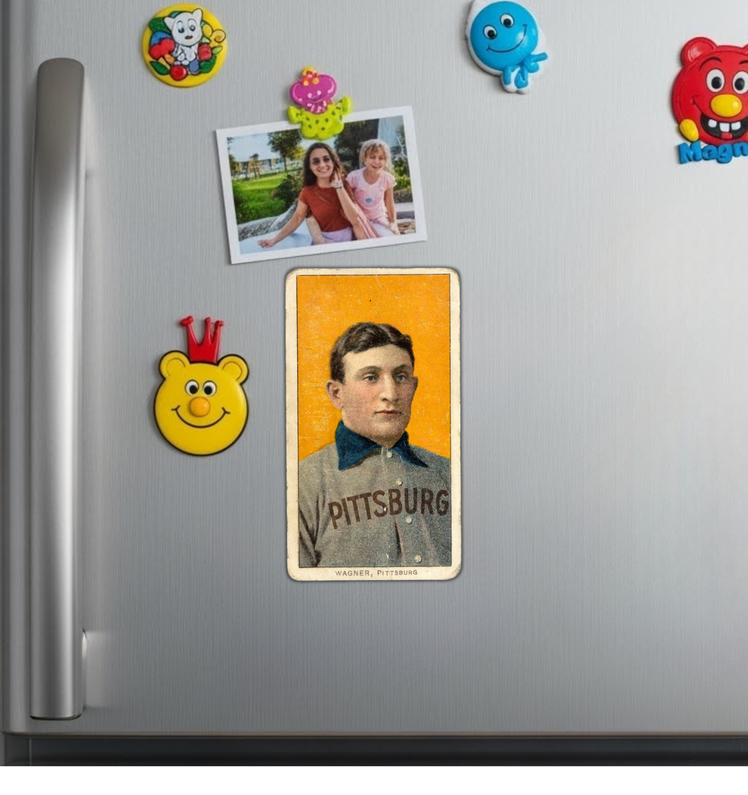 Honus Wagner T-206 Rookie Card Fridge Magnet or Laptop Sticker