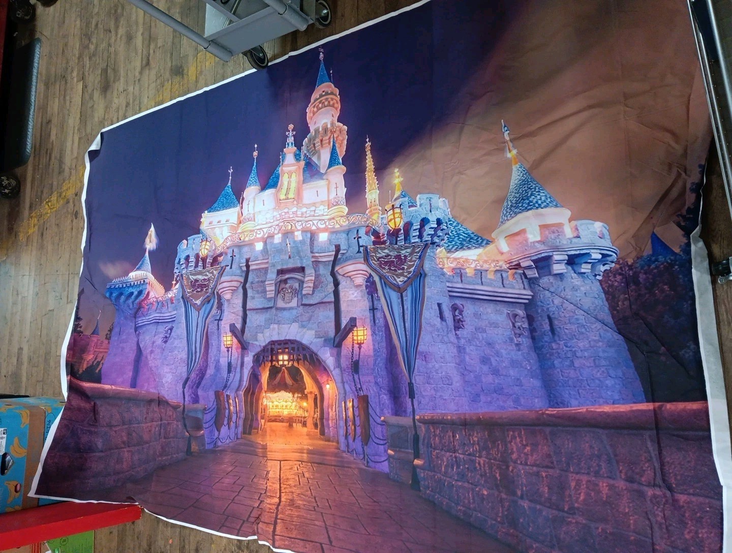 WALL MURAL PRINCESS DISNEY CASTLE BEDROOM VINYL GRAPHIC Tapestry Vinyl 72"x60"