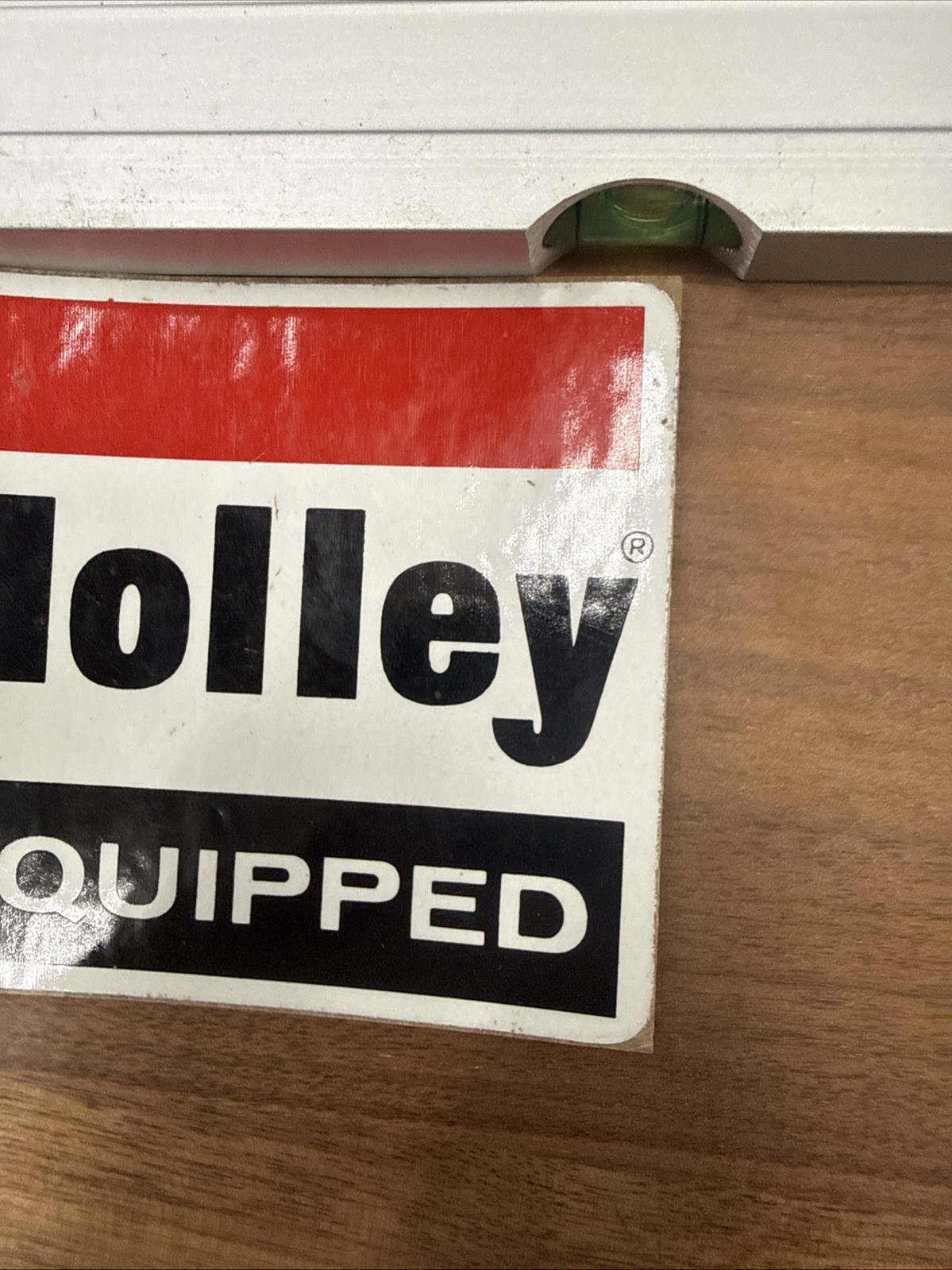Vintage Holley Equipped Decal -3 1/4" x 3 1/2" "- Circa early 1980's