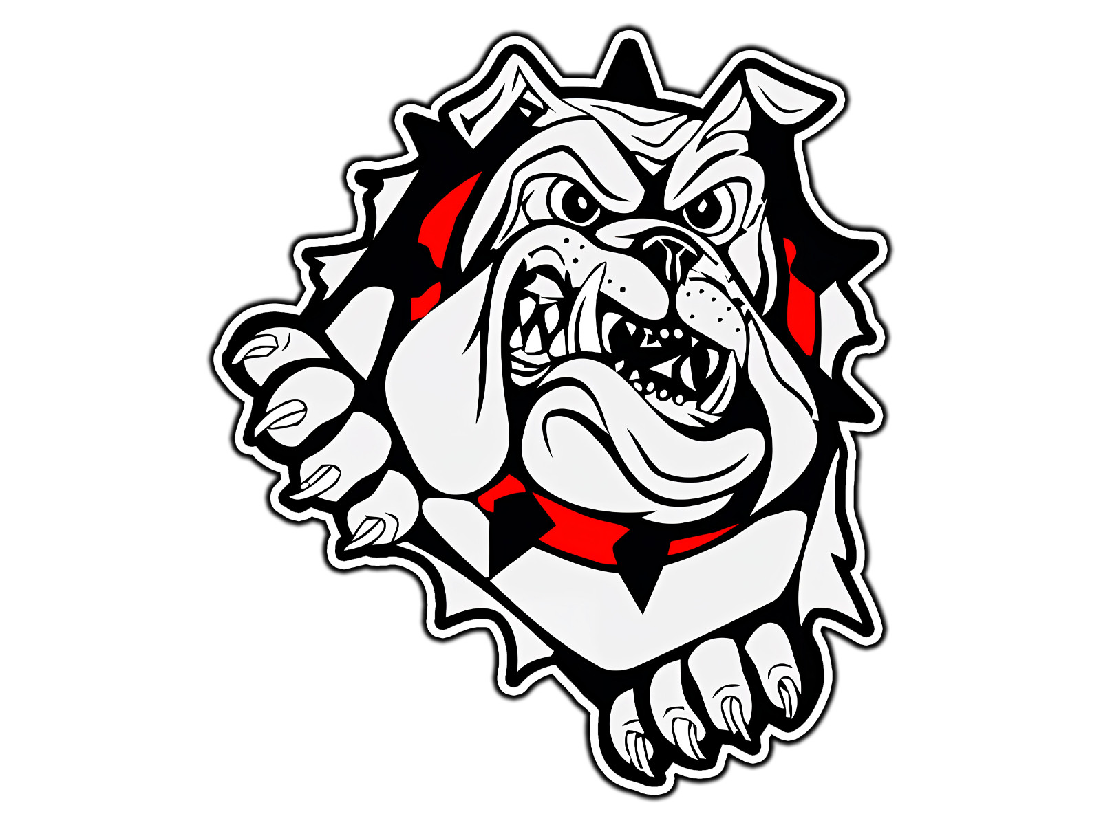 #0292 Georgia Bulldogs Mascot Wall Logo College Sticker Waterproof Vinyl Decal